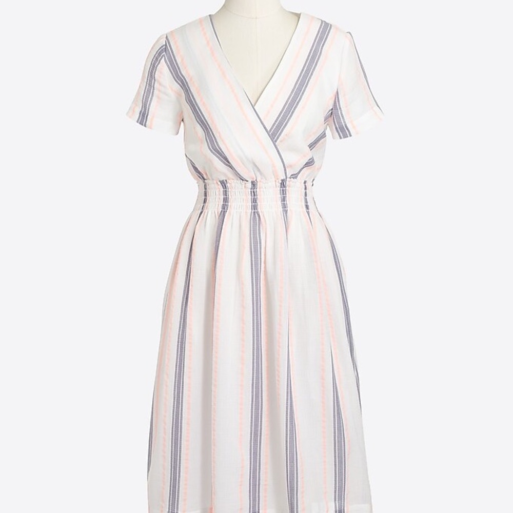 Elegant J. Crew Midi Beachy V-Neck Dress
